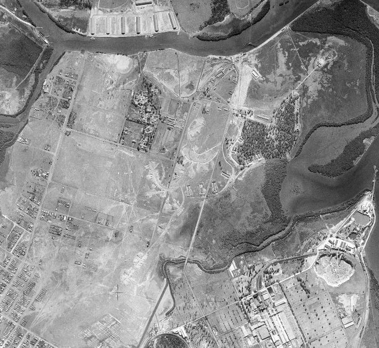 Aerial photo of Newington Depot May or June 1943