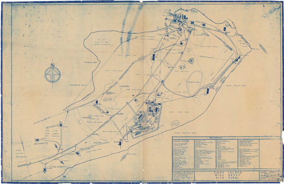 Plan of Swan Island Mine Depot in 1941