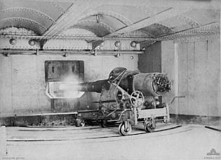 six inch breech loading gun
