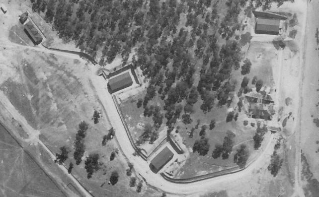 Camouflaged building at Newington in 1942