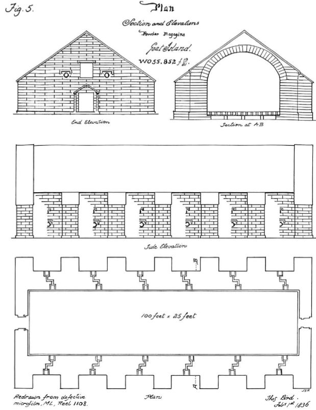 Goat Island Ordnance magazine plan