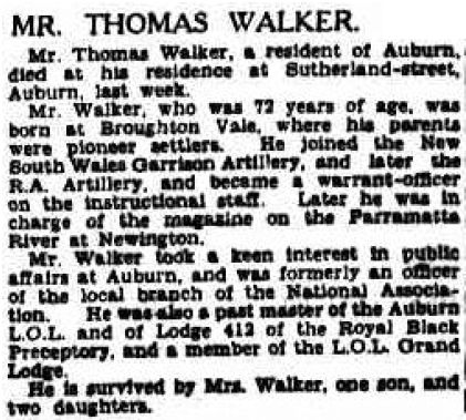 Obituary for Thomas Walker